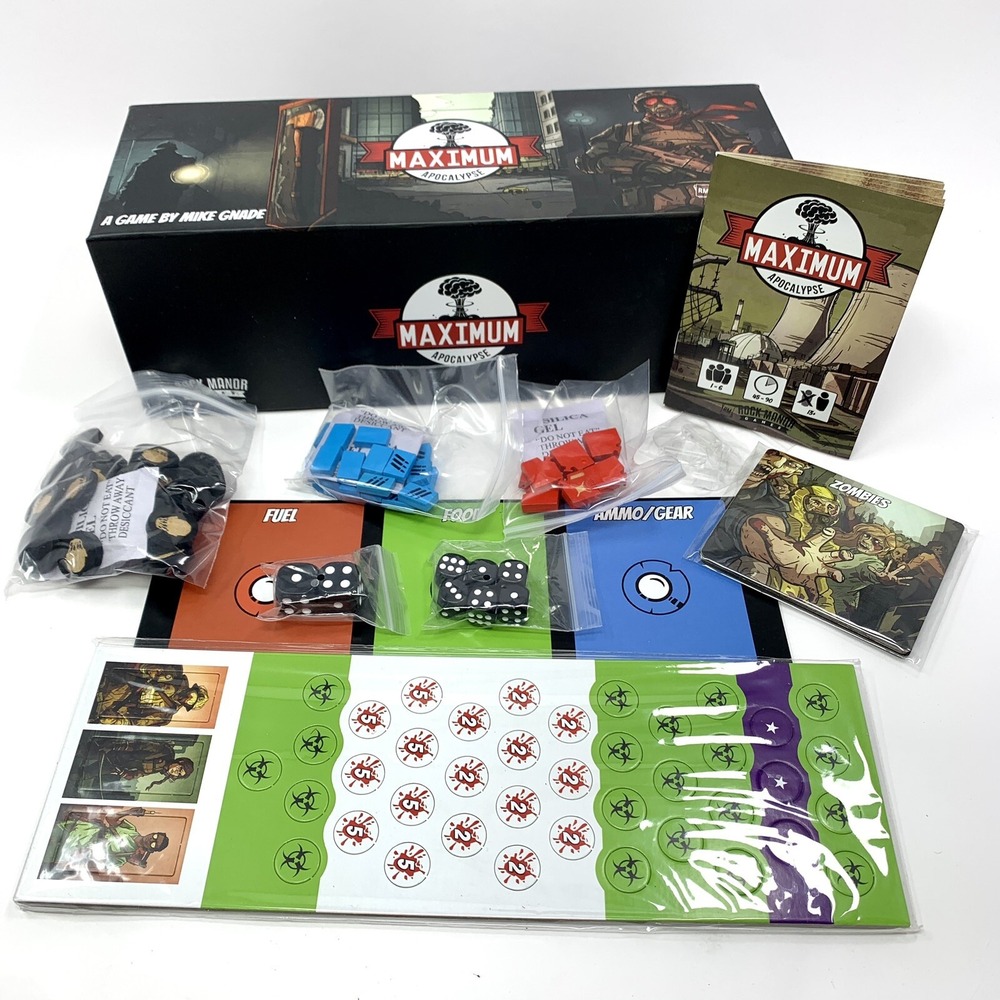 Rock Manor Card Game Maximum Apocalypse Box - Unused Open Box